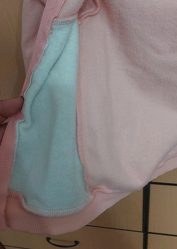 Kız Çocuk Kapüşonlu Fermuarlı Hırka - Görsel 3