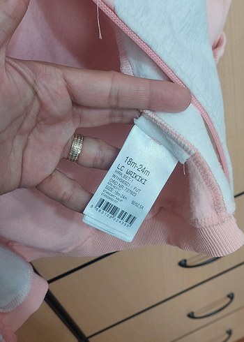 Kız Çocuk Kapüşonlu Fermuarlı Hırka - Görsel 5