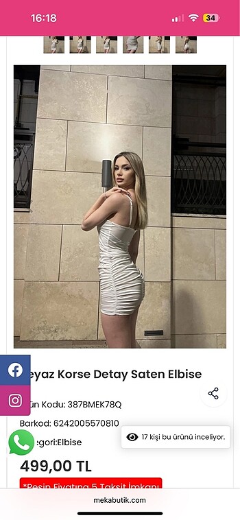 s Beden Beyaz Elbise