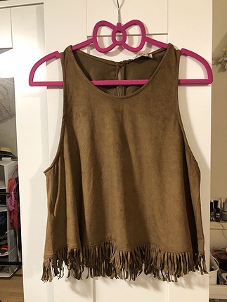 Süet Crop Top