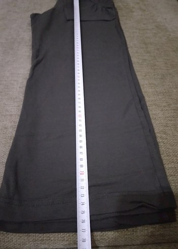 koyu haki renkte bayan kapri - Görsel 4