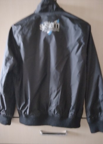 Siyah Erkek Çocuk Fermuarlı Ceket yağmurluk - Görsel 2