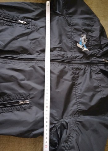 Siyah Erkek Çocuk Fermuarlı Ceket yağmurluk - Görsel 7