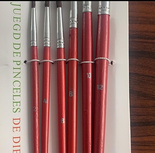 Beden Renk Sulu Boya Fırçası 6 Adet Set Halinde