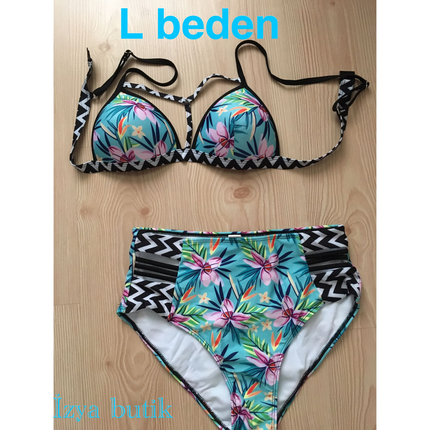 l Beden Yüksek bel bikini 