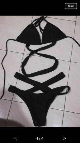 s Beden siyah Renk Yüksek bel bikini 