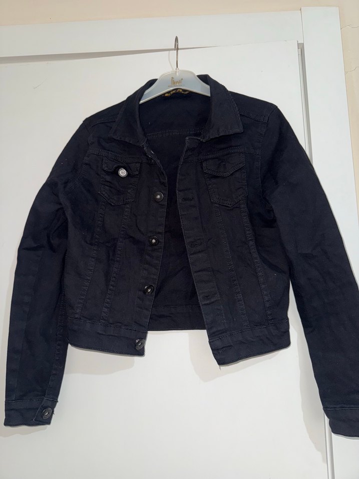 Siyah Kadın Denim Ceket - Görsel 2