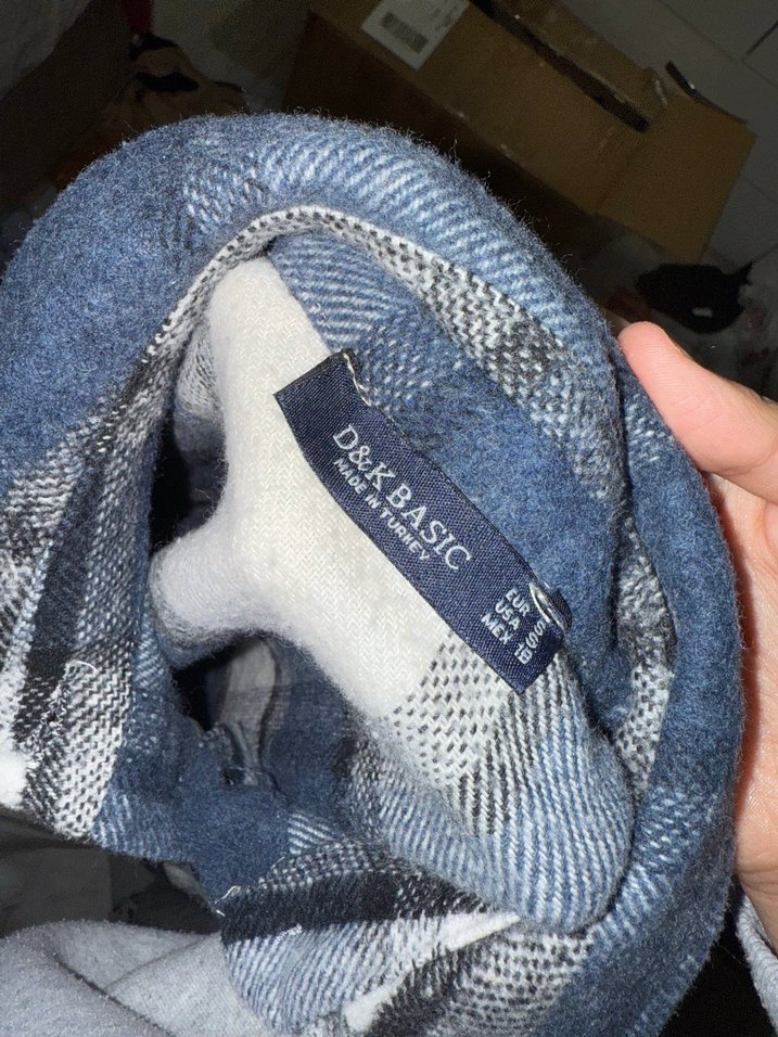 Düğmeli Gri Kareli Uzun Kollu Kadın Gömlek - Görsel 4