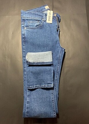 ERKEK KOT PANTOLON MAVİ ( SLİMFİT W32 ) 