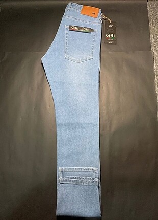 36 Beden mavi Renk ERKEK KOT PANTOLON ( BUZ MAVİSİ SLİMFİT W36 ) 