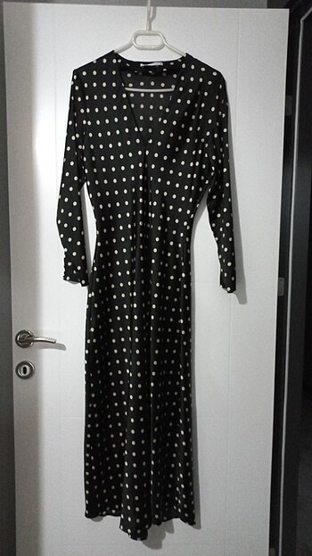 Zara saten elbise 
