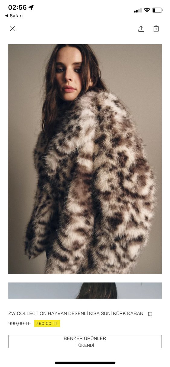 Leopar Desenli Gri Kadın Suni Kürk Ceket - Görsel 3