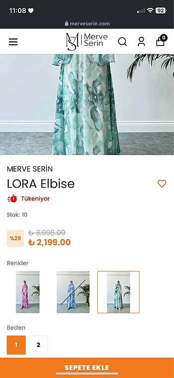 l Beden ürün elbisee
