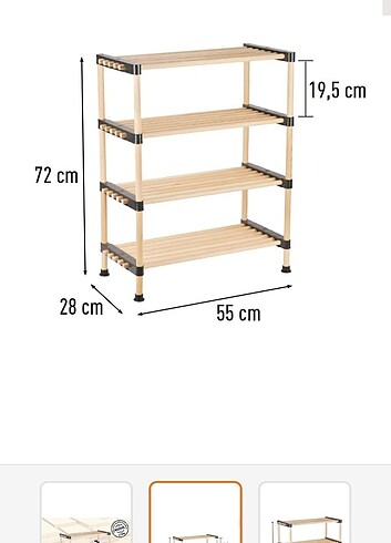 Ayakkabılık çok amaçlı modüler raf 