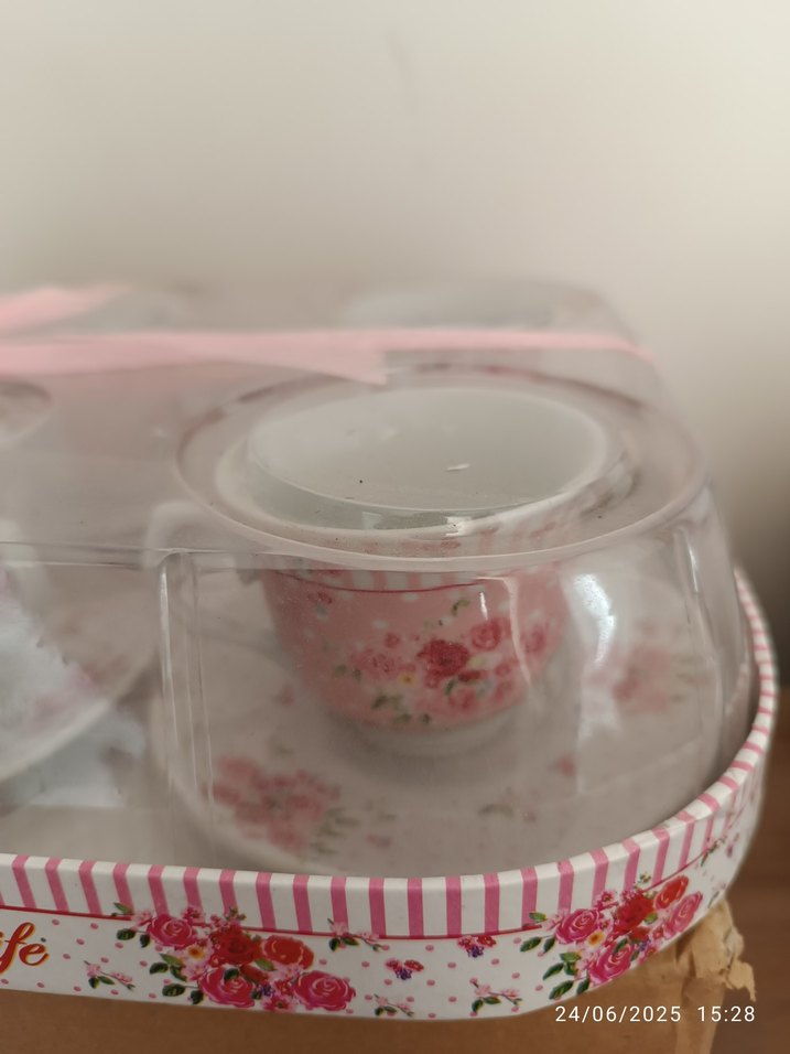 Pembe Desenli 6'lı Cam Fincan Seti - Görsel 2