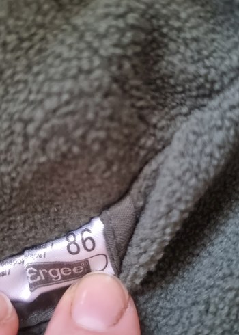 1 Yaş Beden gri Renk Haki Bebek Erkek Tulumu