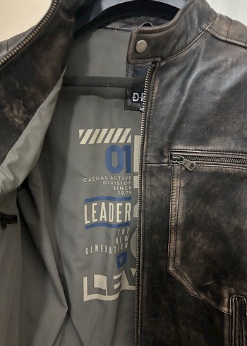 Derimod Kahverengi Deri Biker Ceket - Görsel 7