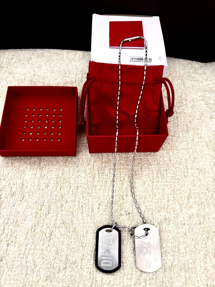 Diesel Uzun Zincir Detaylı Erkek Kolye Faturalı Garantili - Görsel 3