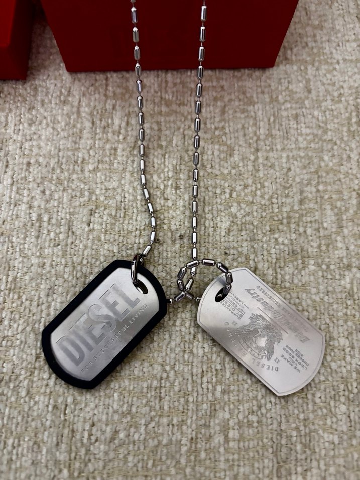 Diesel Uzun Zincir Detaylı Erkek Kolye Faturalı Garantili - Görsel 2
