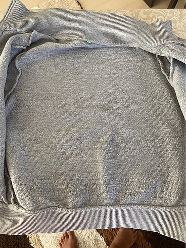 5 Yaş Beden gri Renk Benetton çocuk sweat fermuarlı ceket
