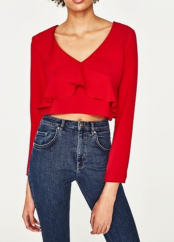ZARA CROP BLUZ - Görsel 3