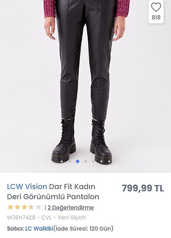 LCW deri pantolon yumuşacık tertemiz 40-42-44 bedenlere Uygun li