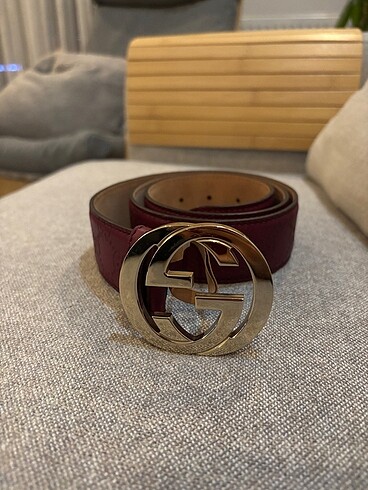 Gucci Bordo-Mor kemer vintage