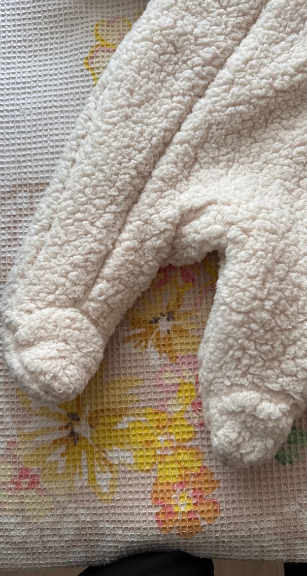 Beyaz Peluş Bebek Tulumu Zara - Görsel 2