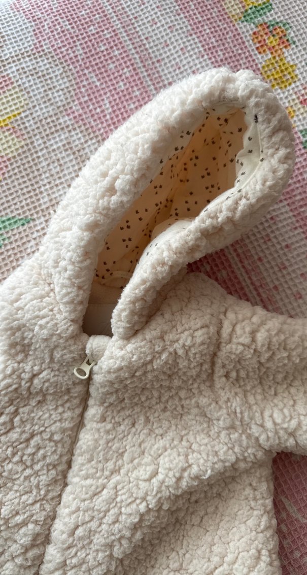 Beyaz Peluş Bebek Tulumu Zara - Görsel 3