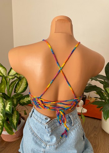 Sheinside Renkli Triko Mini Büstiyer