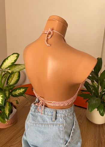 Sheinside Pembe Örgü Mini Bohem Büstiyer