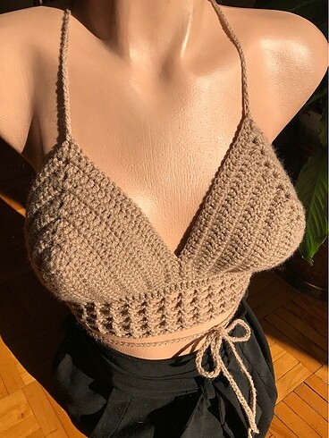 Zara Örgü crop büstiyer