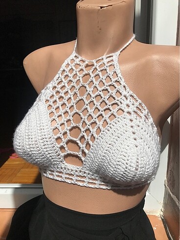 Bershka Örgü crop büstiyer