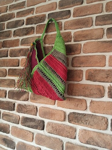 Beden çeşitli Renk Örgü çanta handmade