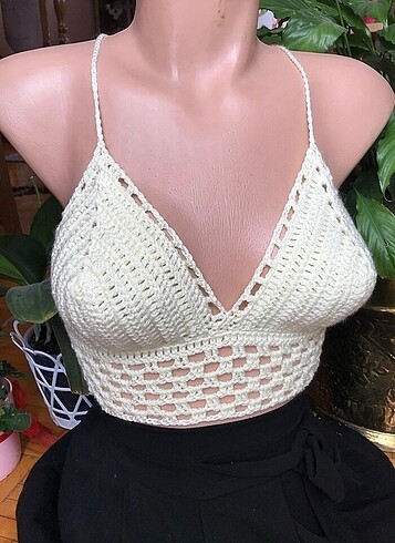H&M örgü crop büstiyer