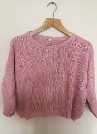 Stradivarius Pembe Kısa Kazak