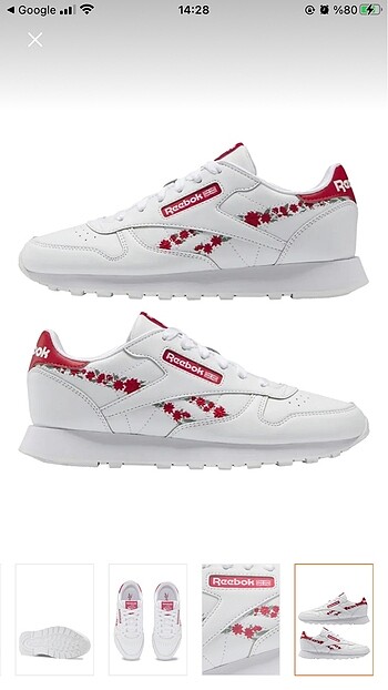 Reebok çiçek desenli ayakkabı