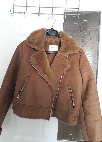 Stradivarius biker kürk ceket