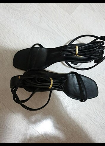 39 Beden siyah Renk Siyah bağlamali ayakkabi
