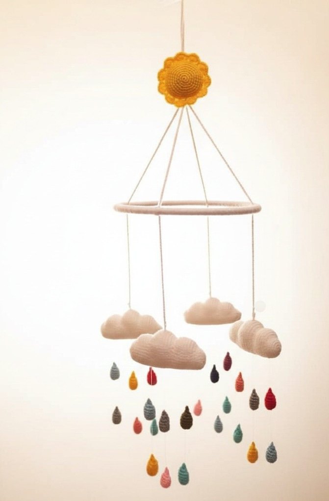 Örgü bebek odası dekor dönence - Görsel 3