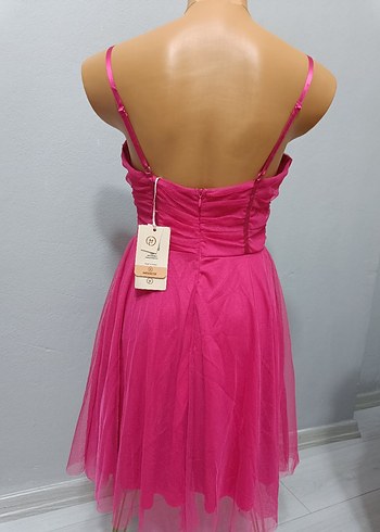 Sıfır ürün Pembe Mini Mezuniyet Elbisesi - Görsel 6