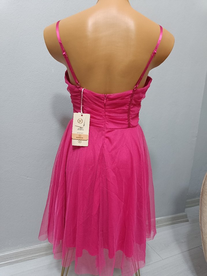 Sıfır ürün Pembe Mini Mezuniyet Elbisesi - Görsel 5