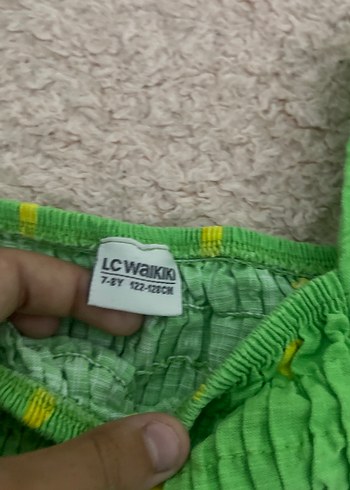 7 Yaş Beden Kız Çocuk Yeşil Renkli Bohem Elbise