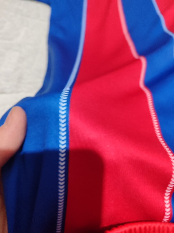 Erkek Kısa Kollu Kırmızı Mavi Spor Forması - Görsel 2