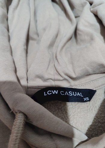 Bej Kapüşonlu erkek Sweatshirt - Görsel 2