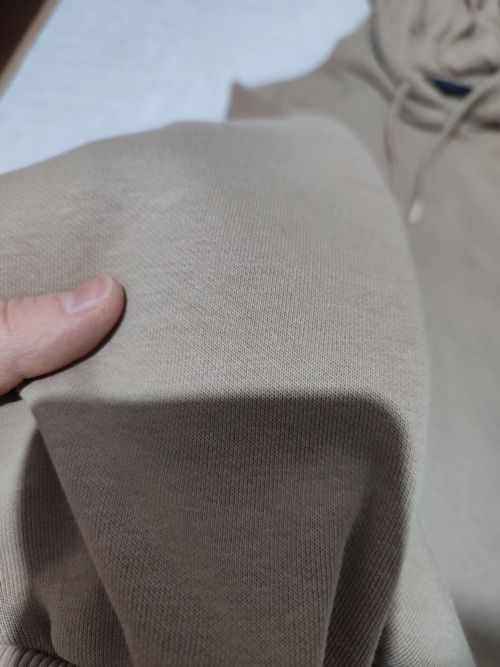 Bej Kapüşonlu erkek Sweatshirt - Görsel 3