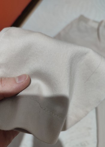 Bej Kadın Midi Kumaş Pantolon - Görsel 2