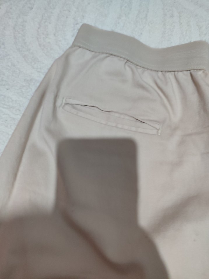 Bej Kadın Midi Kumaş Pantolon - Görsel 3