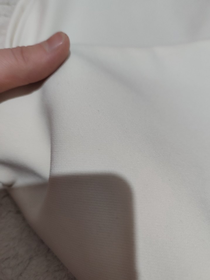 Düğmeli Beyaz Kumaş Kadın Pantolon - Görsel 3