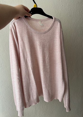 Açık pembe rengi ince kazak